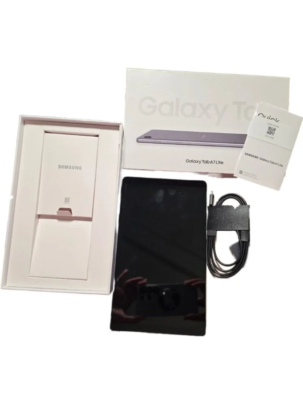 Samsung Galaxy Tab A7 Lite 32GB Verizon SM-T227U Gray Tablet w/ Box Charger - Picture 2 of 6